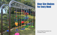 Outdoor Climbing Frame, Playground Ladder, Hanging Seat Set, Sensory Training, Colorful, Random Colors