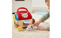 7 Pieces Infant Sensory Barn Promotes Motor Skills Stuffed Animal Farmhouse Toy Crinkle & Squeak Sounds Soft Farm Animal Set for Infants, Christmas