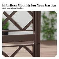 Supports Climbing Plants Planter Box with Trellis Deepened Design Rattan Design Garden Planter Drainage Holes Elevated Vegetable Container Weather Resistant for Homeowners, Apartment Dwellers, Patio, Balcony, Rooftop, Indoor