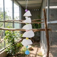 Parrot Gnaw Toy and Avian Snack, Hanging Bird Toy with Bell for Enrichment, Large Cuttlebone for Bird Oral Care, Parrot Accessories