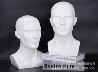Male Mannequin Head Display Stand for Hats, Helmets, and Glasses