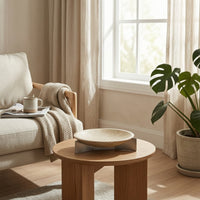 Tabletop Tray with Stand Wabi-Fruit Bowl with Stand Speckled Decorative Organizer for Living Room
