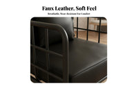 2-Seater Metal Frame Couch Light Luxury Design Two-Seater Metal Frame Settee Vintage aesthetic Small Sofa for partners, Homeowners, Boutique, Office Lounge