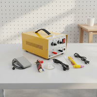 Jewelry Point Welding with Foot Pedal 200W Electric Intermittent Point Welding Compact Fusing Machine for Workshop