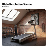 Space-Saving Foldable Incline Treadmill Quiet Engine Electric Home Treadmill Heavy Duty Collapsible Running Machine LED Display for Apartment