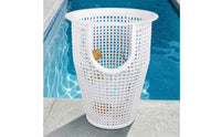 Pool Basket with Handhold Perforated Pool Pump Basket Tapered Plastic for Swimming Pools
