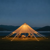 Canopy Tent Spacious Canopy with Support Pole Waterproof Tent with Stakes for Event Organizers, Campers, Backyard Gatherings