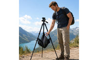 Hook-and-Loop Straps Tripod Storage Bag Wide Opening Tripod Accessory Net Black Hanging Mesh Bag Portable