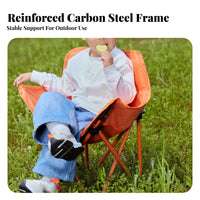 Parent-Child Sizes Collapsible Moon Chair Foldable Ultralight Backpacking Chair Lightweight Portable Seat Compact Design for Children, Families, Fishing, Picnic, Picnics, Hiking