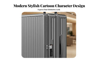 Expandable Front-Opening Hardside Suitcase Airline Approved Wheeled Cabin Luggage 360° Wheels Carry-on Bag Sturdy Construction for Travelers, Vacationers, Business Professionals, Airport, Vacation, Weekend Getaways, Study Abroad