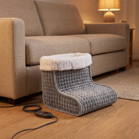 Electric Foot Warmer Electric Foot Warmer Quilted Heated Boot for Desk, Sofa