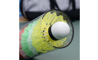 6 Pieces Black End Caps Plastic Badminton Shuttlecocks Multi-Colored Foam Head Shuttlecocks Shuttlecock Tube Set