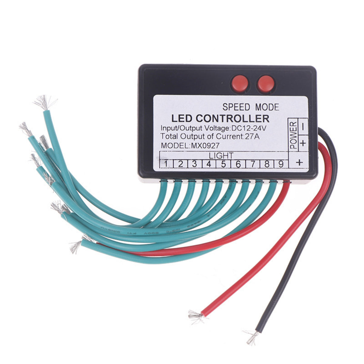 Inline LED Controller with Push Buttons Mini Wired LED Controller Compact Control Box Dimmable for DIYers, Signage