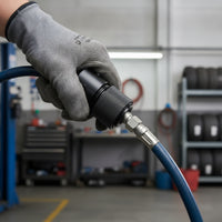 Air Tool Coupler with Locking Screw Push-Fit Self-Lock Quick Connector Pneumatic Quick Coupler Knurled Self-Locking Connector