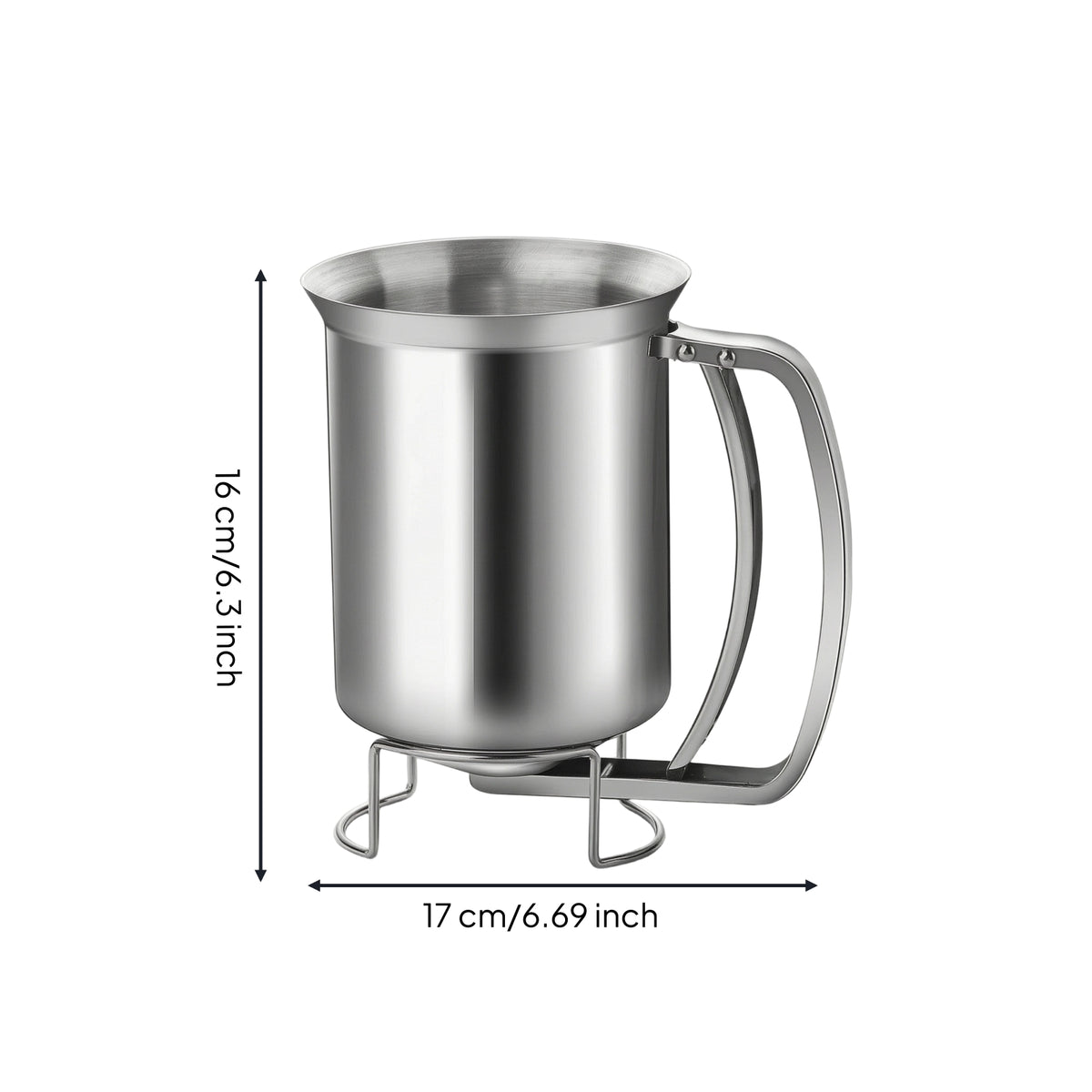 Spring-Loaded Pancake Batter Dispenser Multi-Size Batter Dispenser with Stand Sturdy Utensil Easy to Use for Breakfast Prep