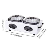 Depilatory Heater with Dual Pots Countertop Appliance for Estheticians, Salons, Home Waxing