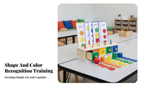 Early Education Shape and Color Matching Box Cognitive Development Color and Shape Matching Toy Hand-Eye Coordination Educational Approach Coin Box Sensory Play for Toddlers, Preschoolers, Kindergarten, Preschool, Daycare