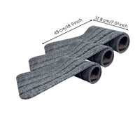 3 Pieces Hook and Loop Stair Step Cover Rounded Corners Step Covers Removable