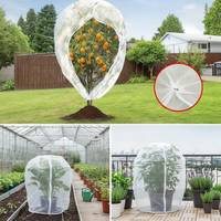 Insect Bird Netting Cover for Vegetable Garden Greenhouse Plants - Thickened Drawstring Zipper Design