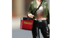 1:64 Food Delivery Person Figurine High Detail Takeout Courier Miniature Resin Material Delivery Worker Scale Model for Hobbyists