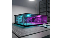 1/64 Scale Neo-Futuristic Parking Garage Diorama DIY Assembly Underground Garage Scene Model Hobby Supply for Hobbyists