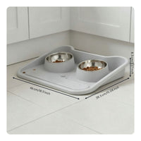 Double Pet Bowl Large Capacity Leak-Resistant Pet Feeder Detachable Bowls for Small Dogs