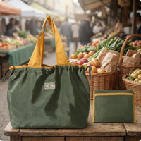 Reusable Grocery Long Bag Shoulder Handles Foldable Tote Bag Capacity Saving