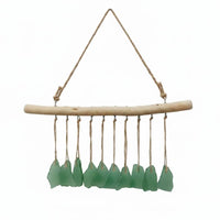 Sea Glass Wind Chime Nautical Theme Coastal Hanging Decor Bohemian Style Home Decoration for Patio, Garden