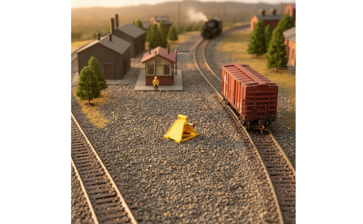 HO Scale Model Track Stop 1:87 Track End Bumper Stop Colorful Railway Accessory Smooth for Collectors
