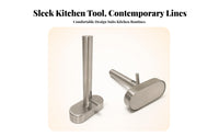 Manual Use Oval Press Mold Smooth Finish Stainless Steel Press Cylindrical Handle Meat Pressing Mold Easy to Clean