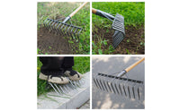 Steel Rake Head Tubular Socket Curved Tine Rake Head Reinforced Construction