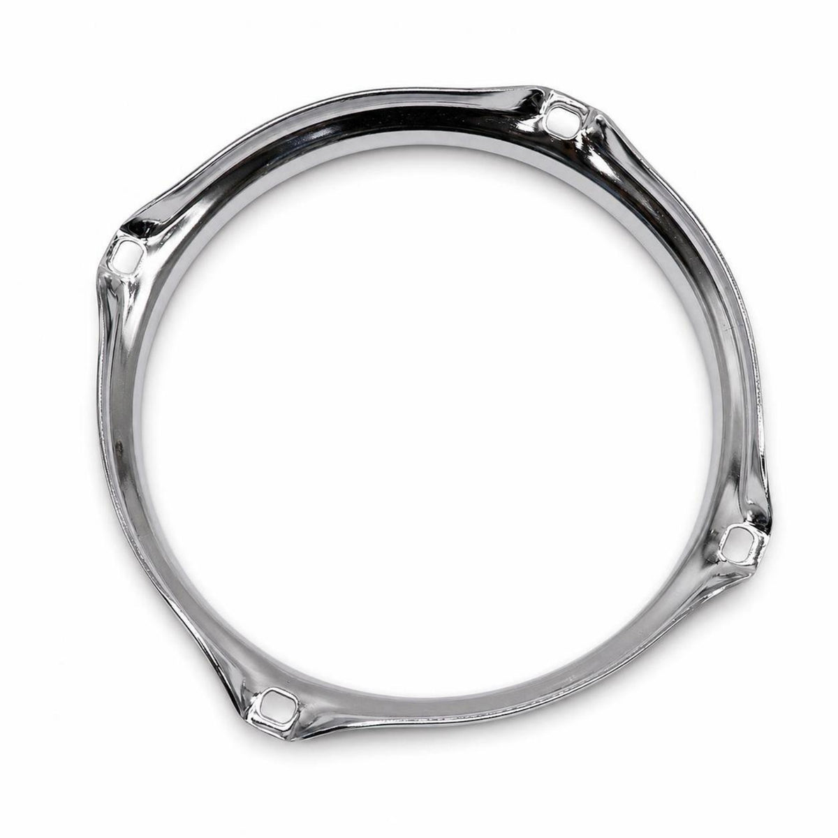 6 Inch Drum Hoop Polished Drum Hoop with 4 Holes Silver Hardware for Drummers