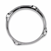 6 Inch Drum Hoop Polished Drum Hoop with 4 Holes Silver Hardware for Drummers