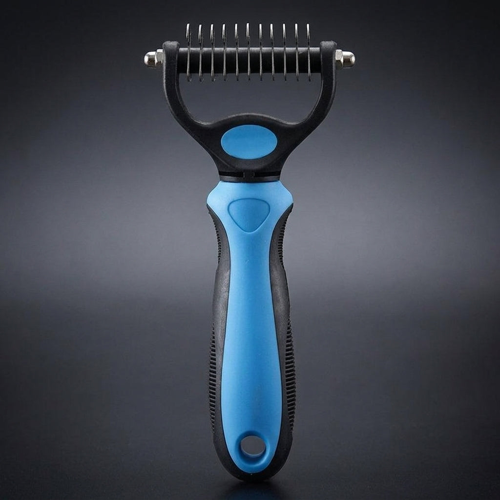 Cat Brush and Pet Hair Remover for Dog Hair Removal, Double-Sided Dog Comb for Cat Grooming, Stainless Steel 11-Blade Pet Grooming Tool