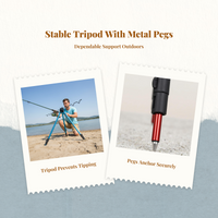 Retractable aluminum fishing rod holder for outdoor support