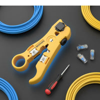 Multi-Purpose RJ45 Crimping Tool Heavy-Duty Ethernet Crimping Plier Easy Grip Handle