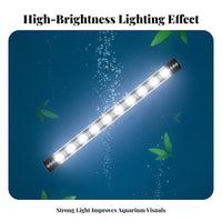 Waterproof Fish Tank Light Bar Energy Saving LED Tube Light for Fish Tank Easy Installation Pet Supplies for Planted Tanks, Freshwater Aquariums