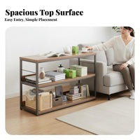 Mobile Sofa Side Storage Unit Space-Saving Slim Sofa Table Modern Design Household Furniture Versatile for Apartment Dwellers, Homeowners, Living Room, Small Areas, Bedroom, Office
