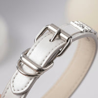 Leather Pet Collar, Universal All Seasons Neckwear, Bling Diamond Accessory, Shiny Decorative Leash, Fashionable Animal Gear
