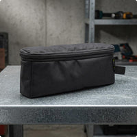 Handheld Storage Side of Bag Strap Zipper Pouch Black Carrier