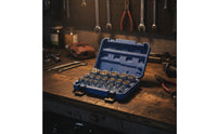 21 Pieces Twelve-Point Socket Set Organized Socket Set with Carrying Case Chrome-Finished for Mechanics, Automotive Repair