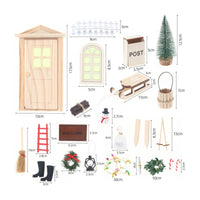 Diy Christmas House Kit Festive Miniature Scene Kit with Snowman Artisanal Miniatures Delicate for Shelf Decor