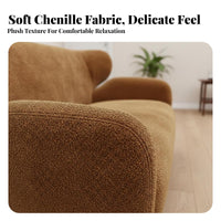 Mermaid Design 2-Seater Loveseat Vintage Aesthetic Scalloped rear Couch Designer Inspired Upholstered Settee Curved rearrest for Apartment Dwellers, Hospitality Business Owners, Interior Designers, Lounge Area, Boutique Hotel Lobby, Bedroom, Office