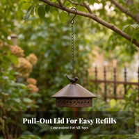 Bird Finial Hanging Bug Coil Holder Openwork Iron Bug Coil Holder Perforated Ash Catcher Ventilated for Garden, Camping