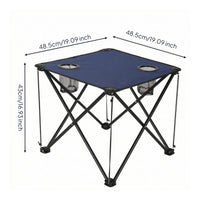 Compact Folding Table with Cup Holders Outdoor Folding Table with Storage Pockets Foldable Sturdy for Picnics