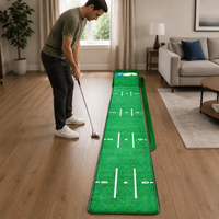 Putter Mat Golf Practice Mat 286cm×29.5cm Portable Putter Training Tool for Home Indoor Practice
