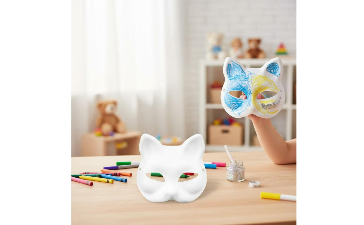 White Paper Pulp Mask Paint Your Own White Paper Mache Mask Easy to Color