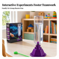 Electric Tornado Simulator DIY Water Vortex Maker Cylindrical Tornado Maker Kit Lavender Base