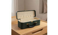 Multi-Slot Bracelet Storage Case Portable Bracelet Case Hard-Shell Bangle Box with Handle Travel-Friendly for Collectors, Travelers, Dresser, Vanity