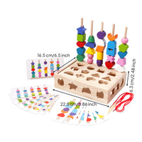 Child-Centered Shape Matching Board with Cards Stacking Wooden Sorting Board Educational Shape Sorter Sensory for Toddlers